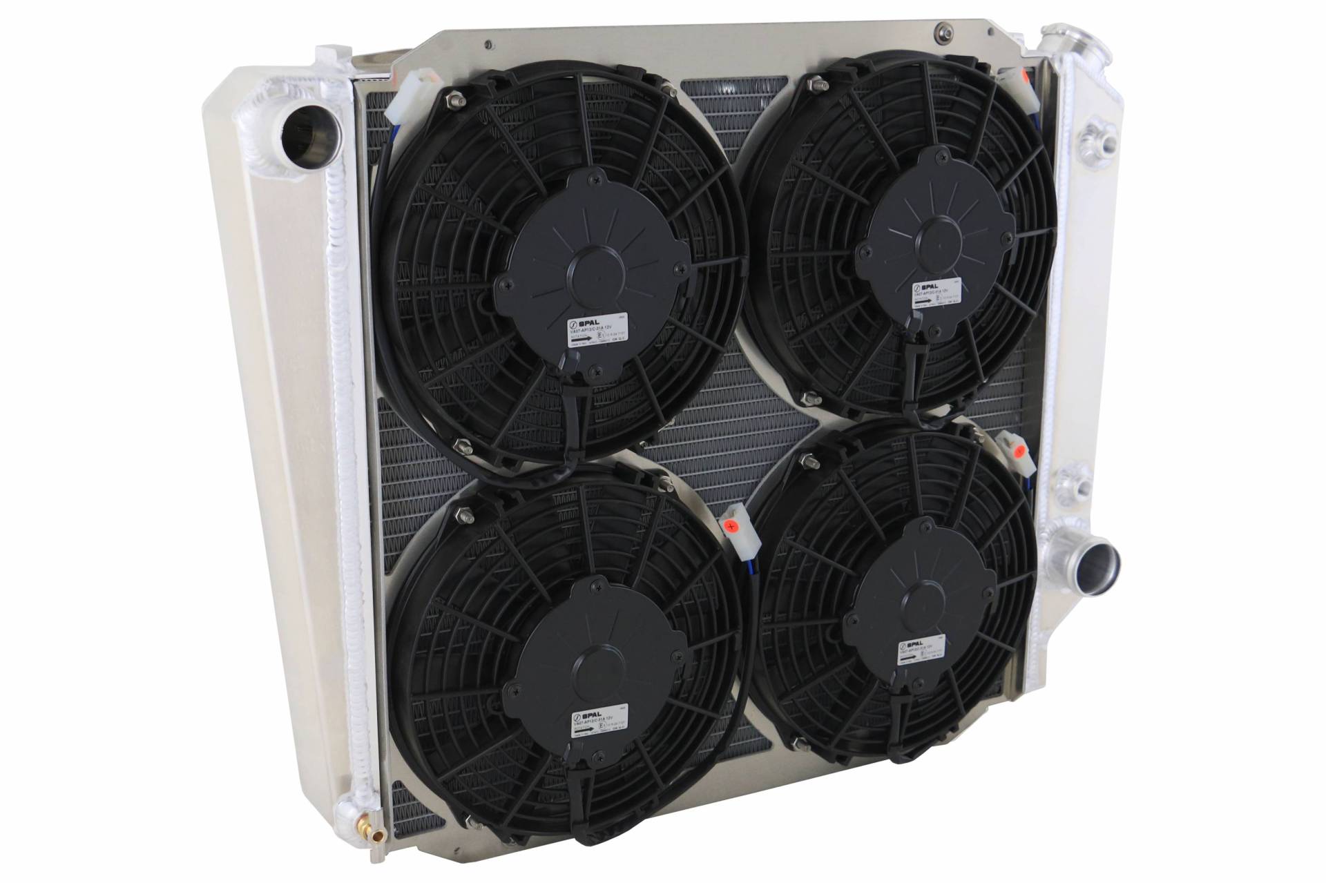 Wizard Cooling Inc - 1966-1977 Ford Bronco Aluminum Radiator (w/ Quad Low Profile Fans) - 547-214LP