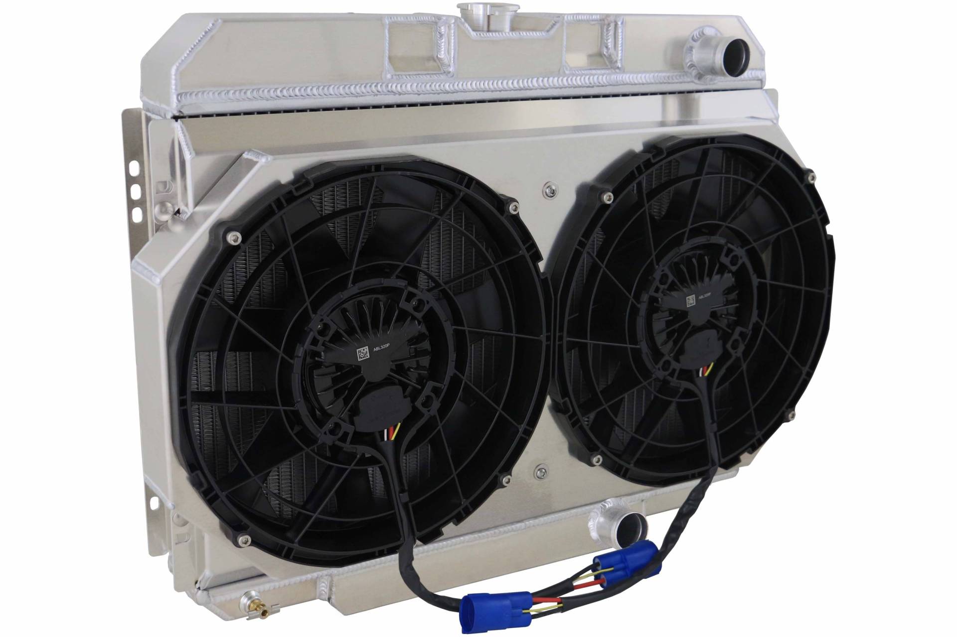 Wizard Cooling Inc - 1967-1970 Ford Mustang (SB) Aluminum Radiator (w/ BRUSHLESS FANS) - 338-102BL