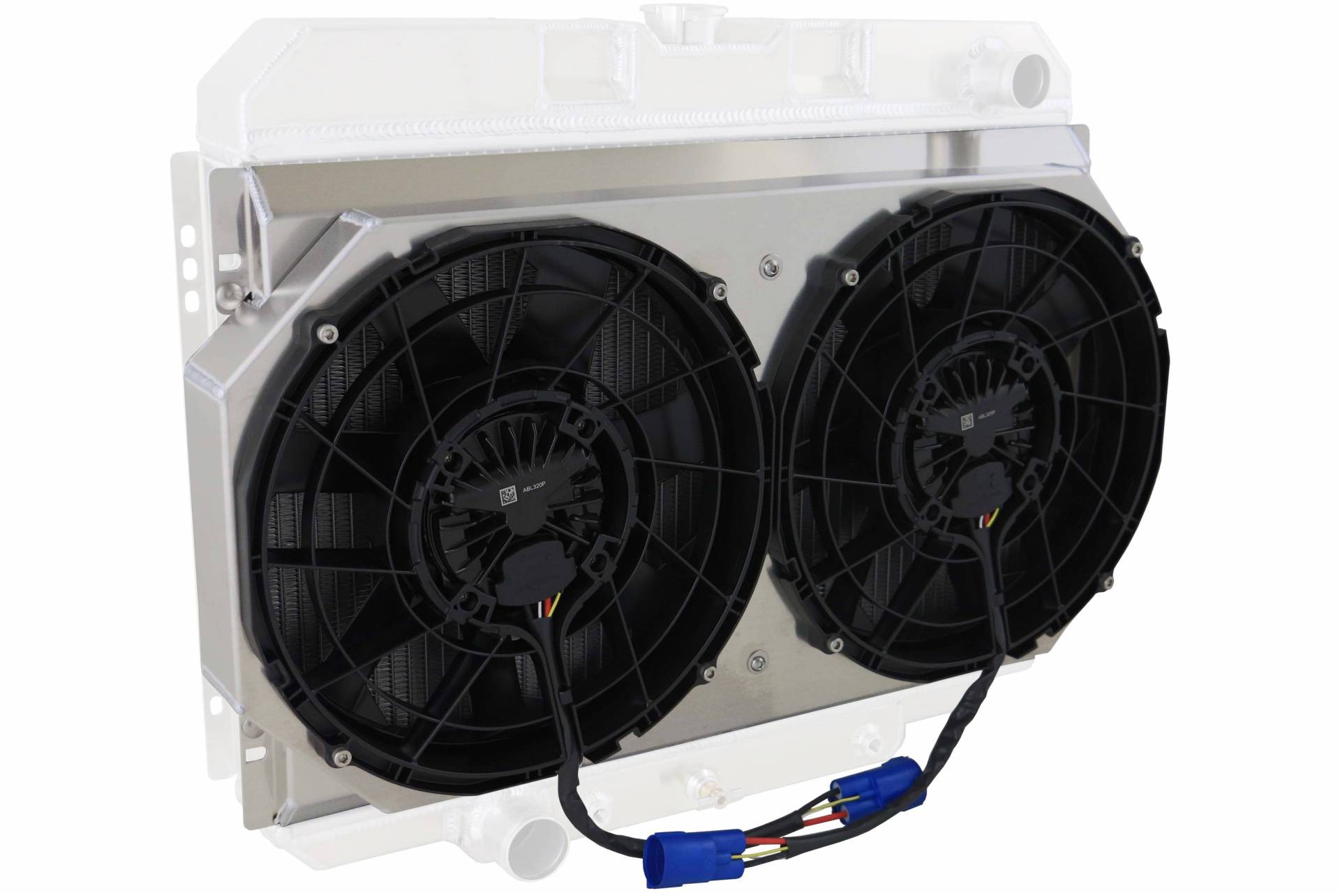 Wizard Cooling Inc - 1967-1970 Ford Mustang - (SHROUD w/ BRUSHLESS FANS) - 379-002BL- 3.5" Thick