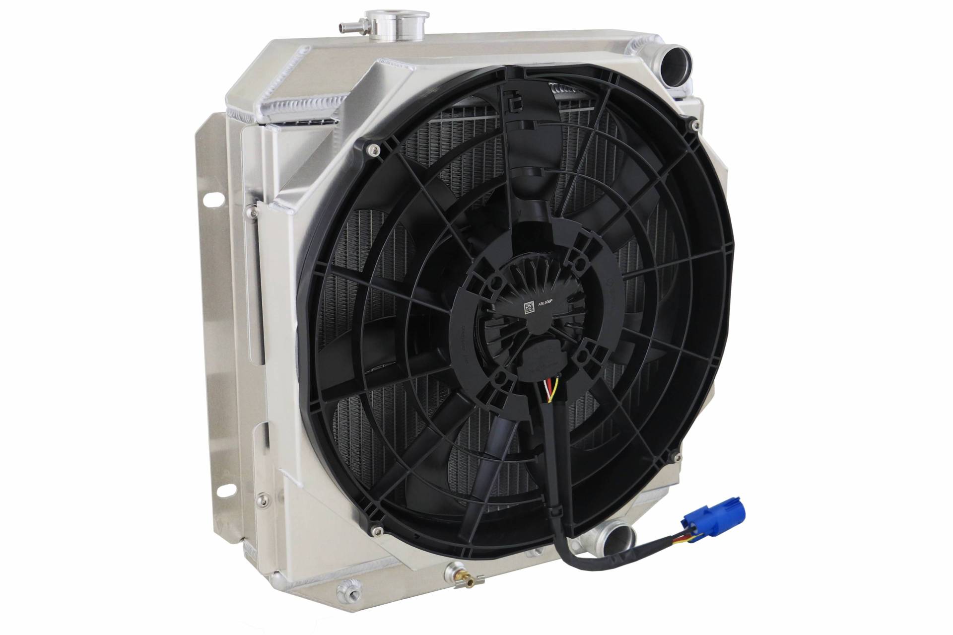 Wizard Cooling Inc - 1963-66 Ford/Mercury Mustang/Falcon/Comet (V8) Aluminum Radiator (w/ Brushless fan package) - 259-118BL300