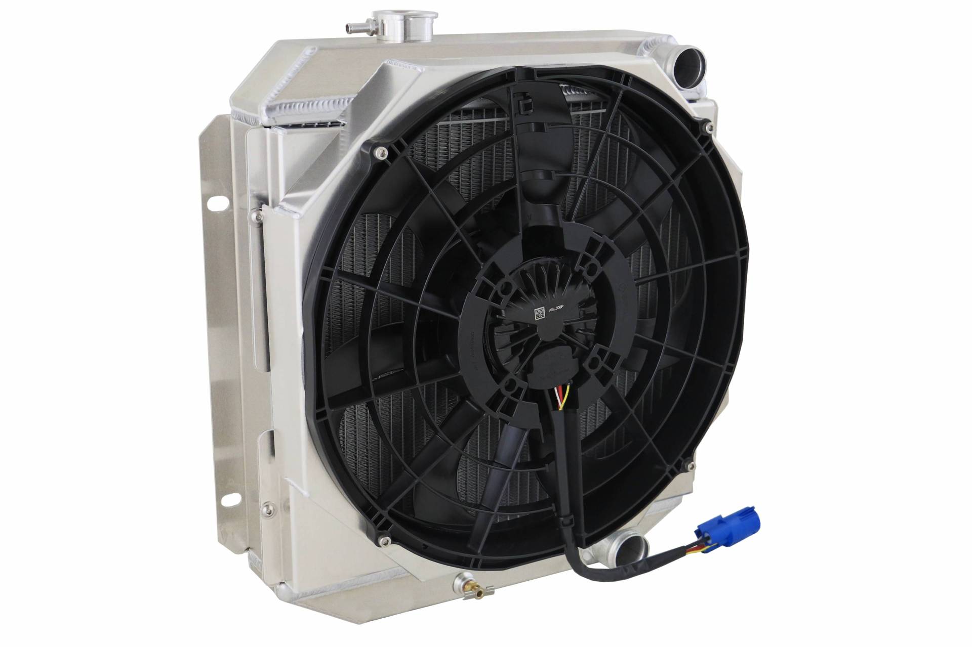 Wizard Cooling Inc - 1963-66 Ford/Mercury Mustang/Falcon/Comet (V8) Aluminum Radiator (w/ Brushless fan package) - 259-108BL300