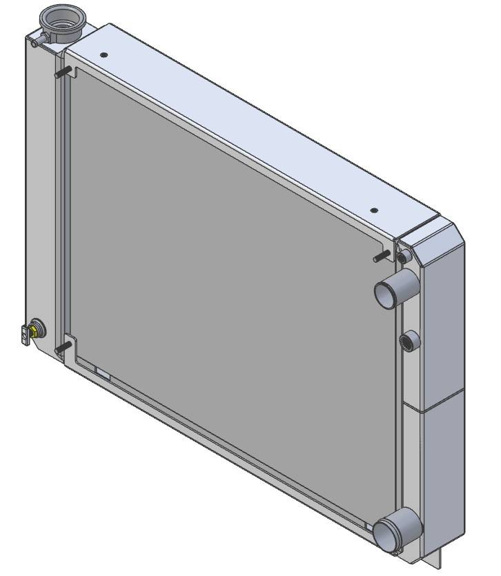 Wizard Cooling Inc - 1960-1963 Ford Galaxie 500XL Aluminum Radiator (LS SWAP) - 383-100LS