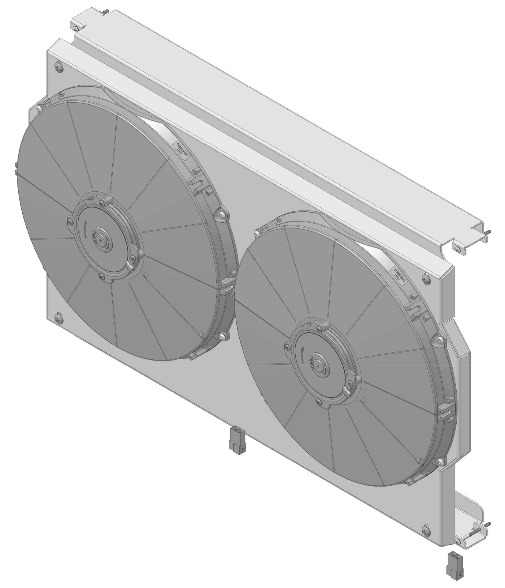 Wizard Cooling Inc - 28.25" Wide Aluminum Shroud w/ Standard HIGH PERFORMANCE Brush Style Fan - 361-002HP275