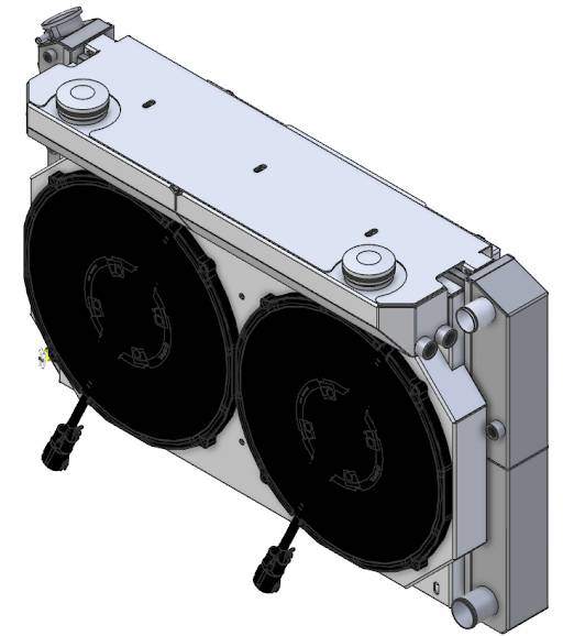 Wizard Cooling Inc - 1973-1993 Chevrolet Trucks Supercharged Cooling System (21.5" tall) W/ BRUSHLESS Fans Options - 716-102LSBLXXACIN