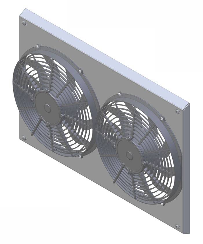 Wizard Cooling Inc - 1963-1966 Chevrolet Trucks (SHROUD) with Dual (LOW PROFILE) Fans - 284-002LP