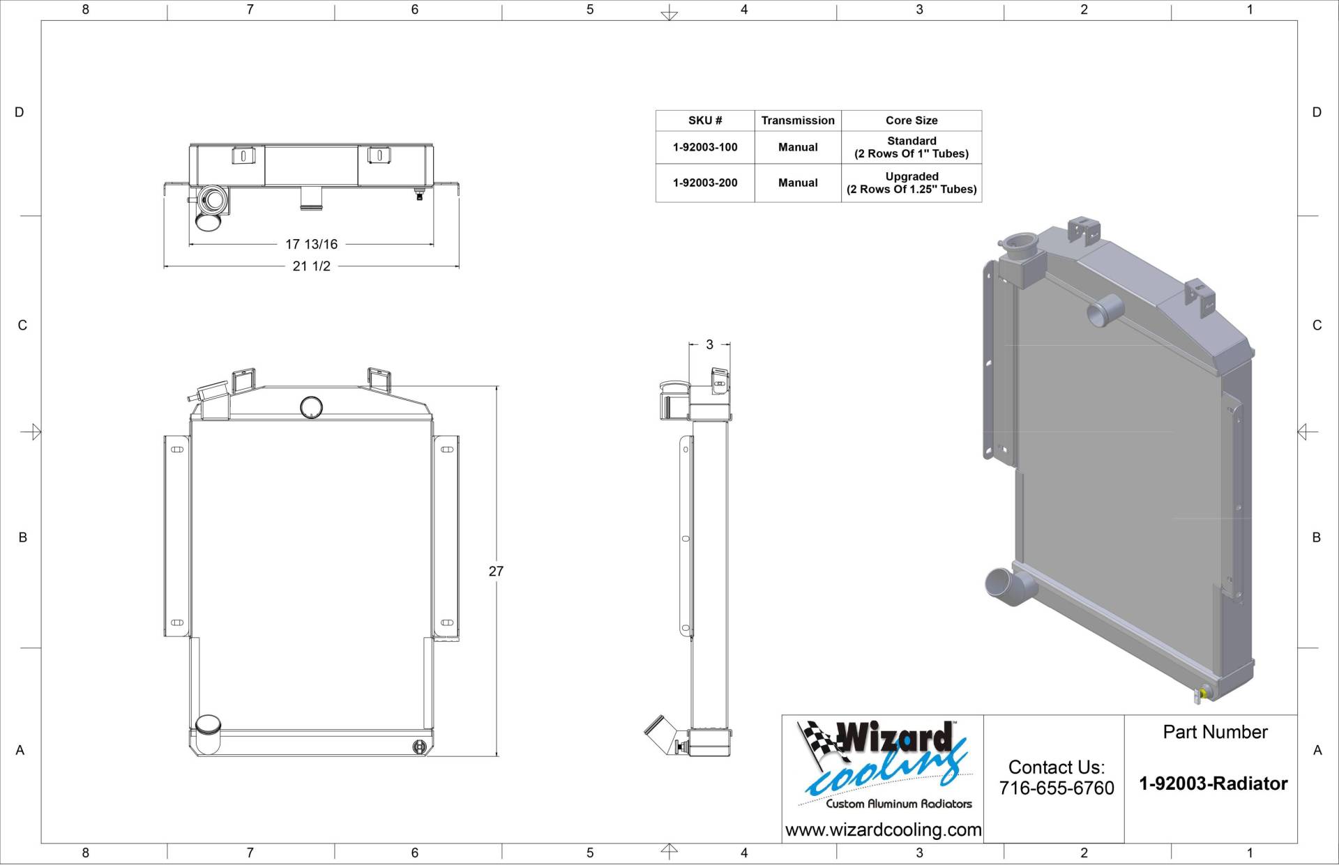 Rumiページ Wizard Cooling Inc #92003-100 1937 Plymouth Street Rod Aluminum