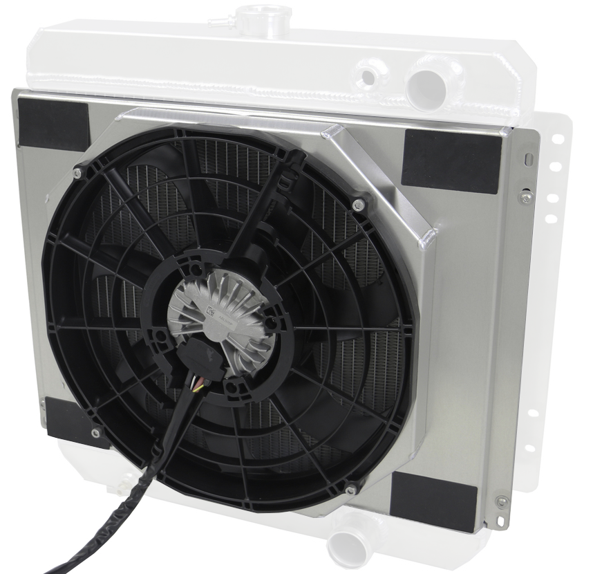 Wizard Cooling Inc - 1967-1969 Ford Mustang MERCURY Cougar (SHROUD w/ BRUSHLESS 500watt FAN) - 340-008BL500