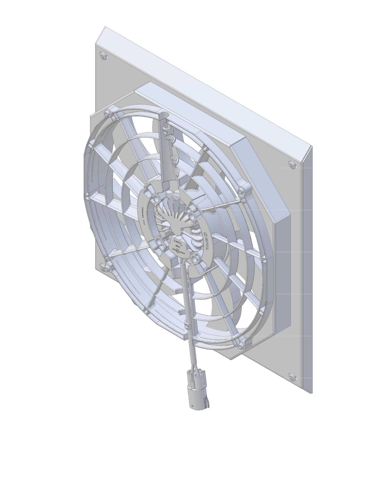 Wizard Cooling Inc - 1947-1954 Chevrolet Trucks (SHROUD w/ BRUSHLESS 300watt FAN) - 80080-008BL300