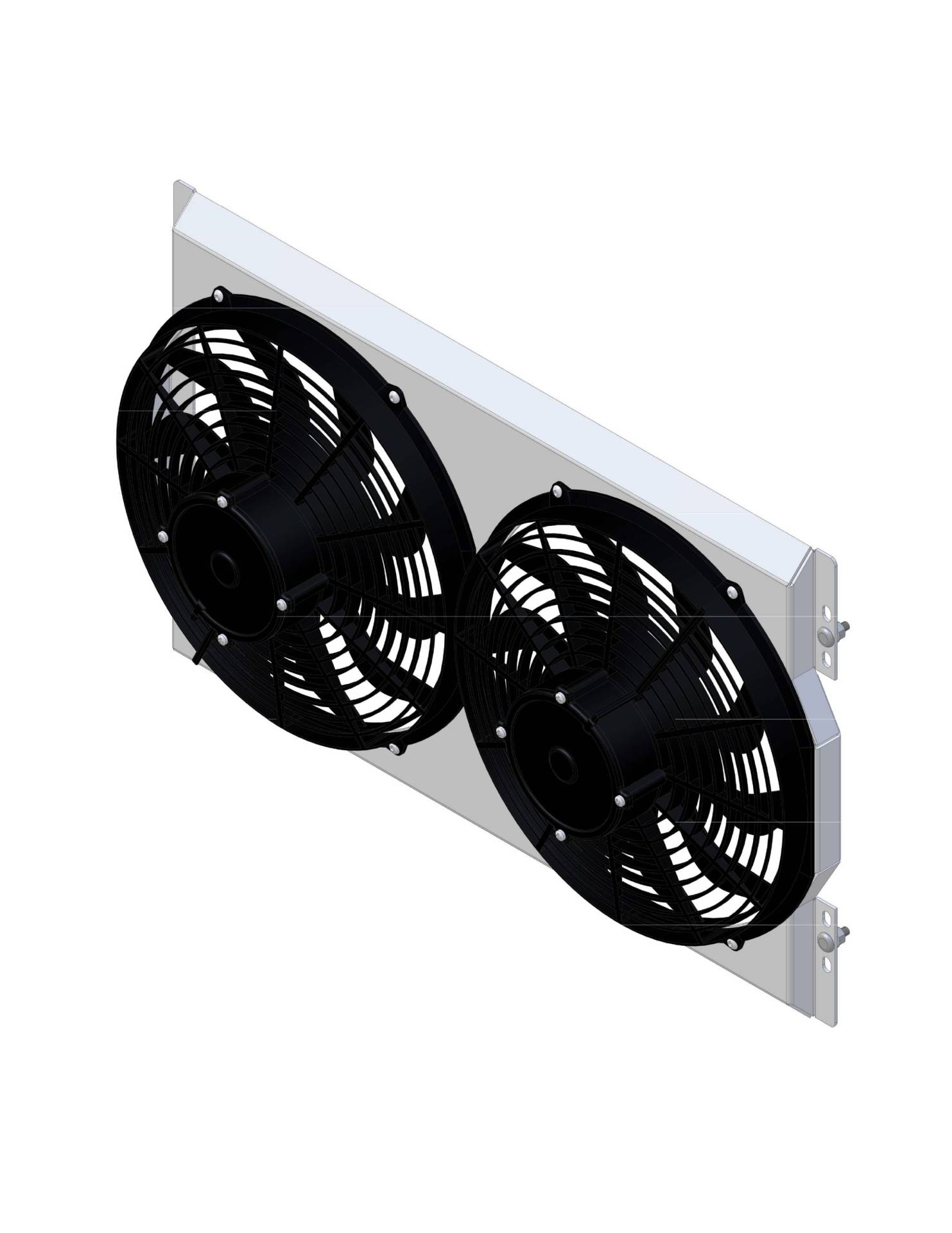 Wizard Cooling Inc - 1967-1970 Ford Mustang 24" Wide (SHROUD w/ LOW PROFILE FANS) - 379-002LP