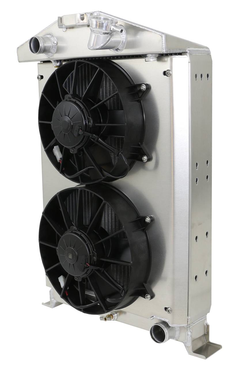 Wizard Cooling Inc - 1933-1935 Ford Truck & 1933-1934 Car (SHROUD w/ PADDLE BLADE FANS) - 98504-002PD