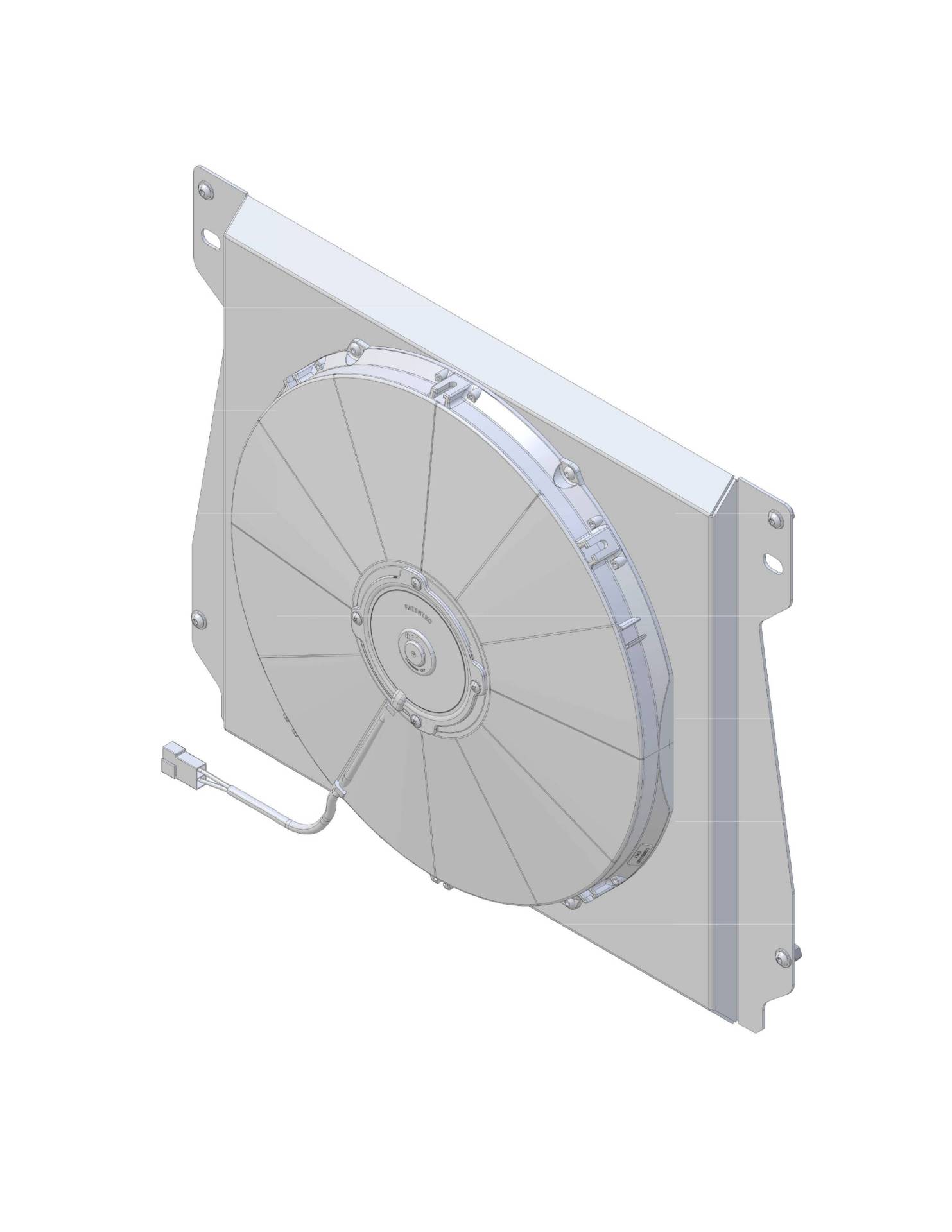 Wizard Cooling Inc - 1946-1948 Chevrolet Street Rod / 6 CYL CORE SUPPORT (SHROUD w/ LOW PROFILE FAN) - 10514-008LP