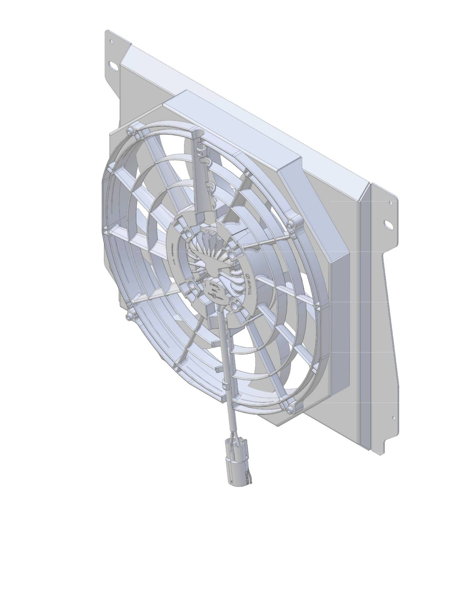 Wizard Cooling Inc - 1946-1948 Chevrolet Street Rod / 6 CYL CORE SUPPORT (SHROUD w/ BRUSHLESS FAN, 300 WATT) - 10514-008BL300