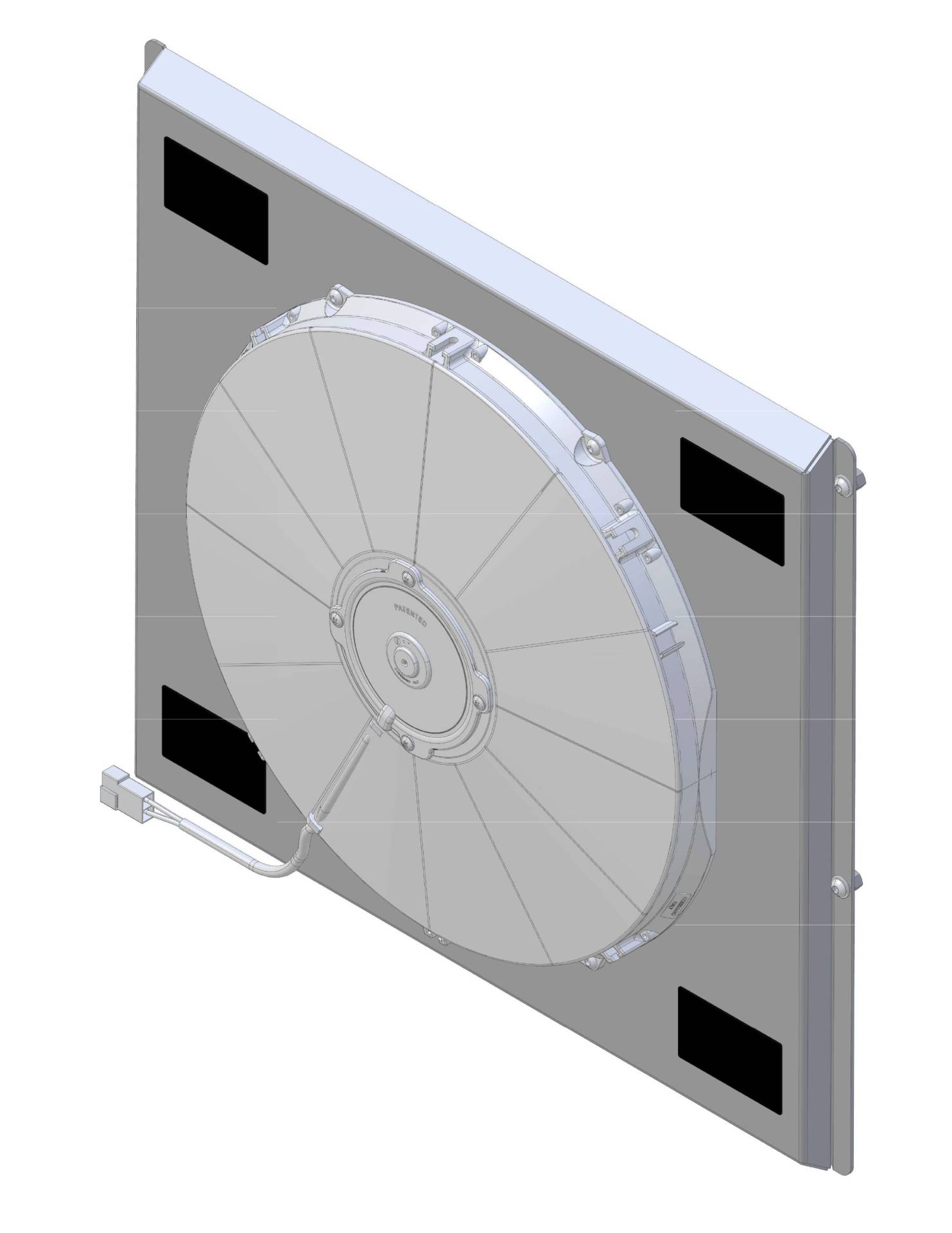 Wizard Cooling Inc - 1942-1952 Ford Trucks (SHROUD w/ LOW PROFILE FAN) - 98500-008LP