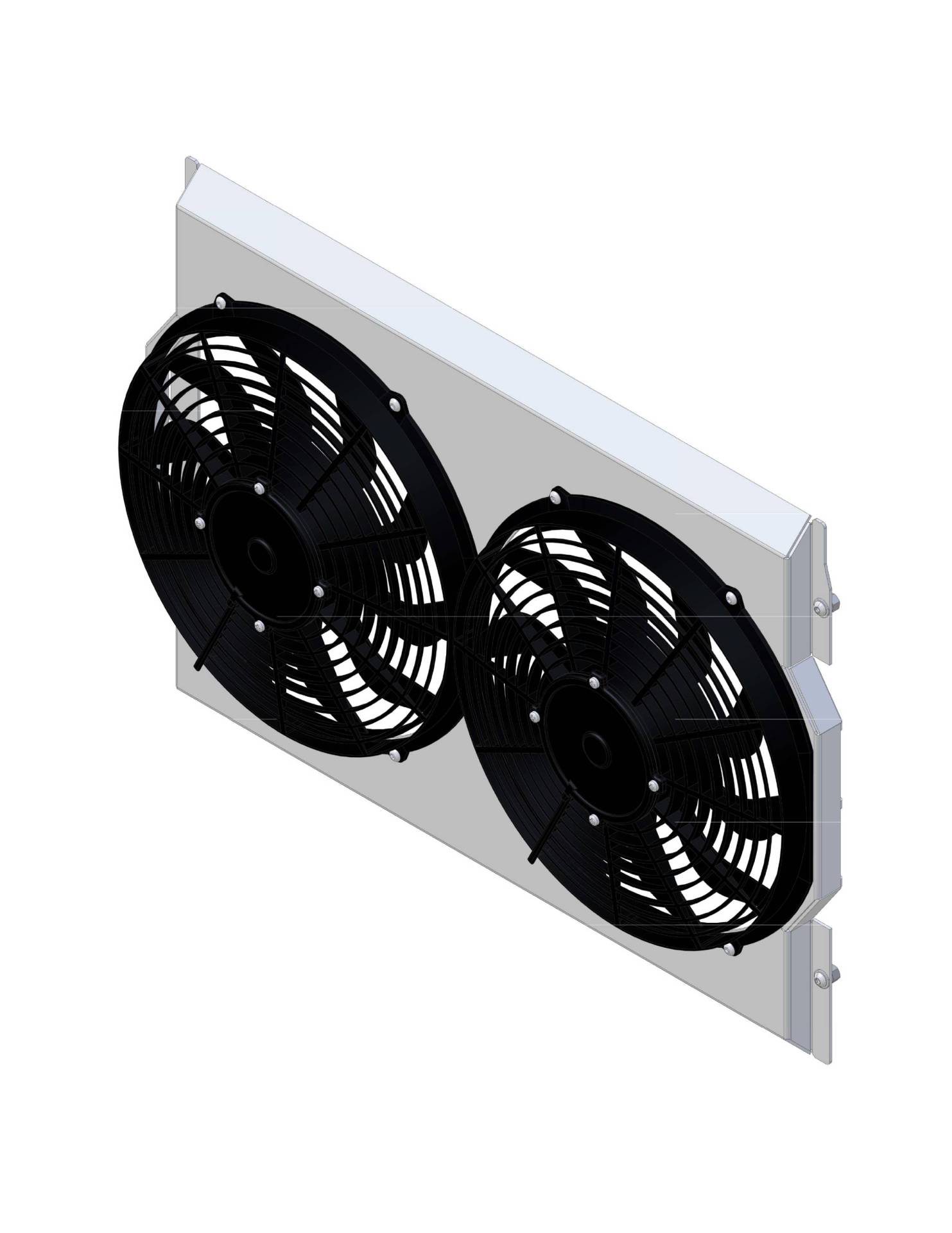 Wizard Cooling Inc - 1957-1959 Ford Fairlane (SHROUD w/ LOW PROFILE FANS) - 98515-002LP