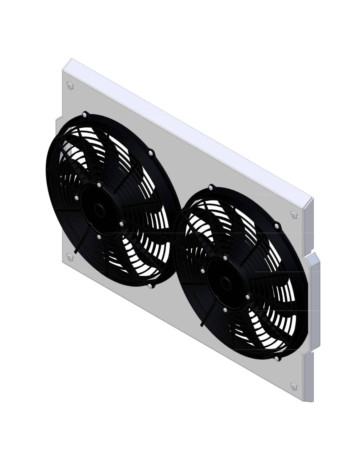 Wizard Cooling Inc - 1957-1959 Ford Ranchero (SHROUD w/ LOW PROFILE FANS) - 98506-002LP