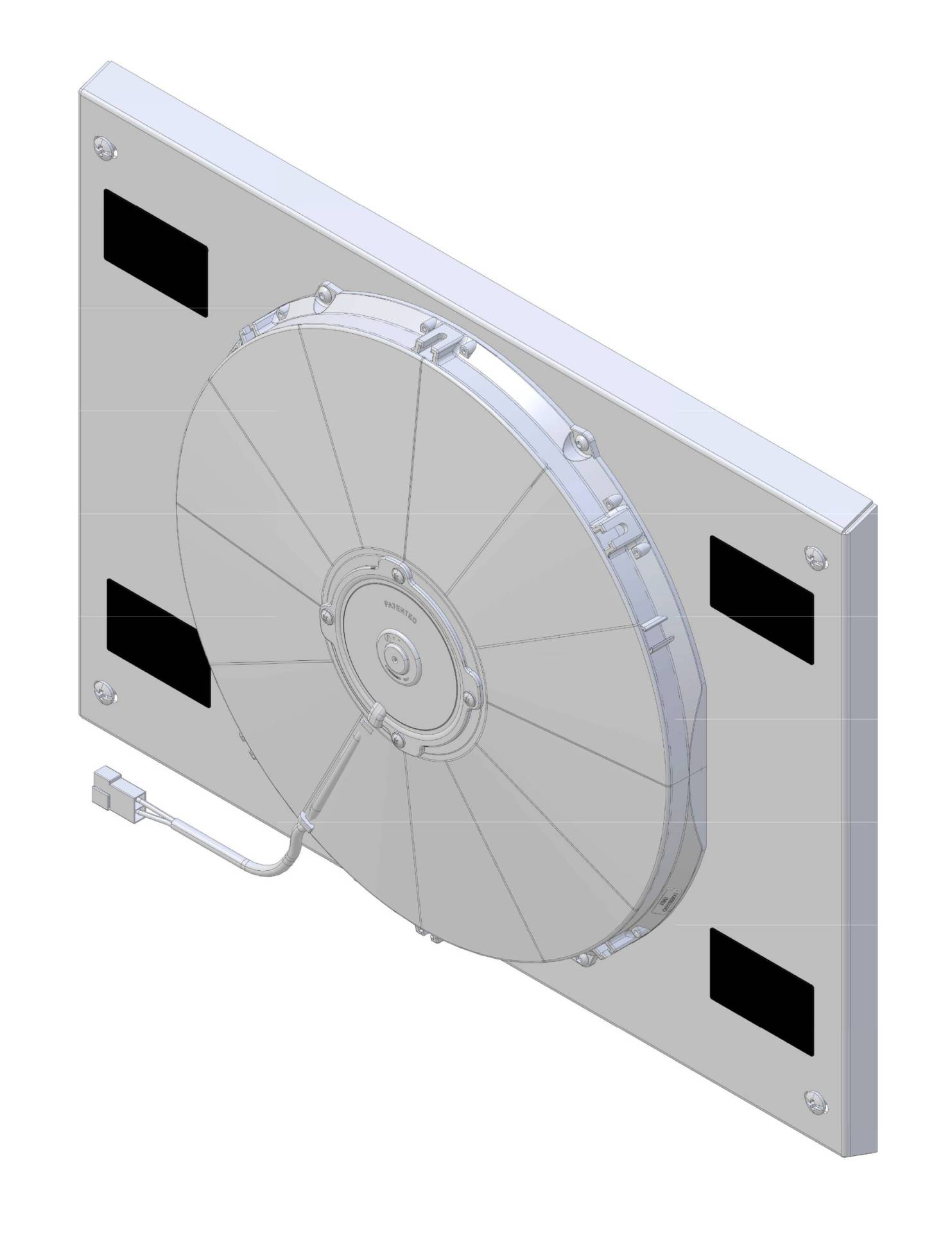 Wizard Cooling Inc - 1957-1959 Ford Ranchero (SHROUD w/ LOW PROFILE FAN) - 98506-008LP