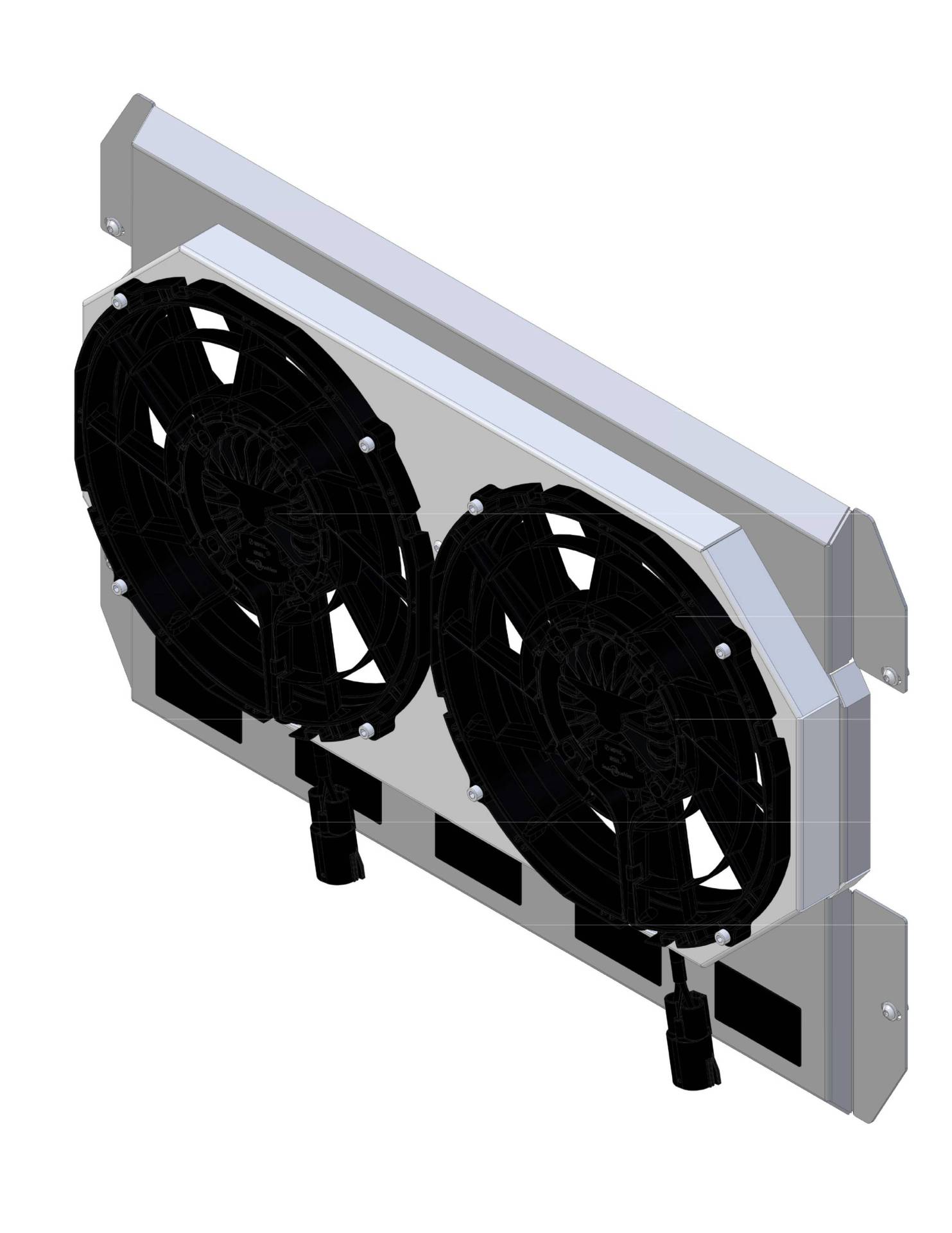 Wizard Cooling Inc - 1965 Ford Truck (SHROUD w/ BRUSHLESS FANS) - 98511-002BL