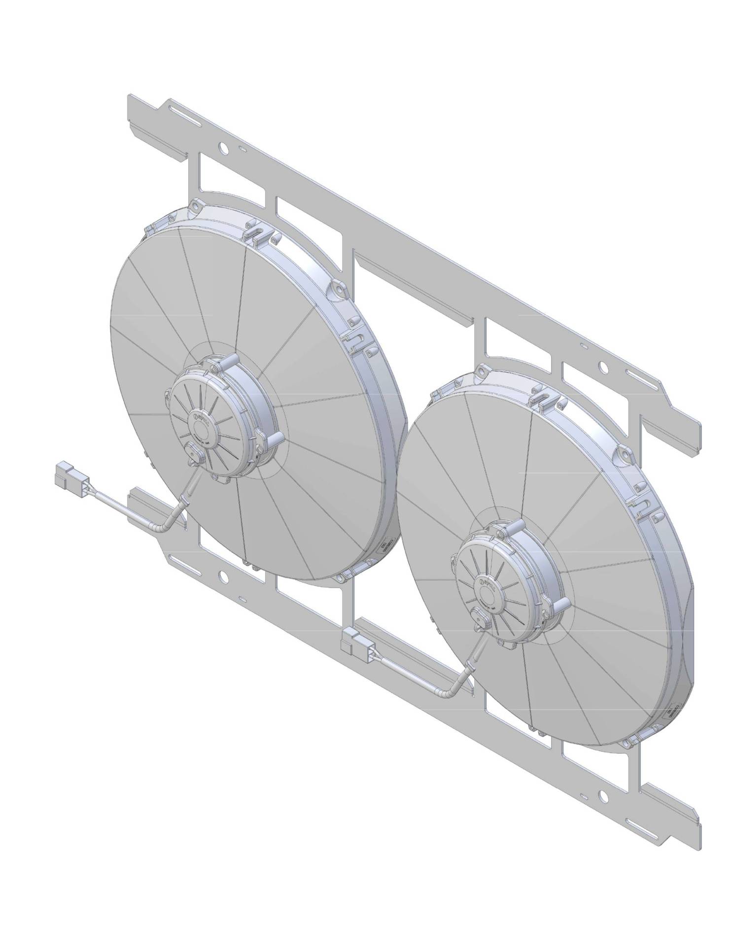 Wizard Cooling Inc - 1972-76 Ford Gran Torino/Ranchero (BRACKET w/ LOW PROFILE FANS) - 98513-003LP