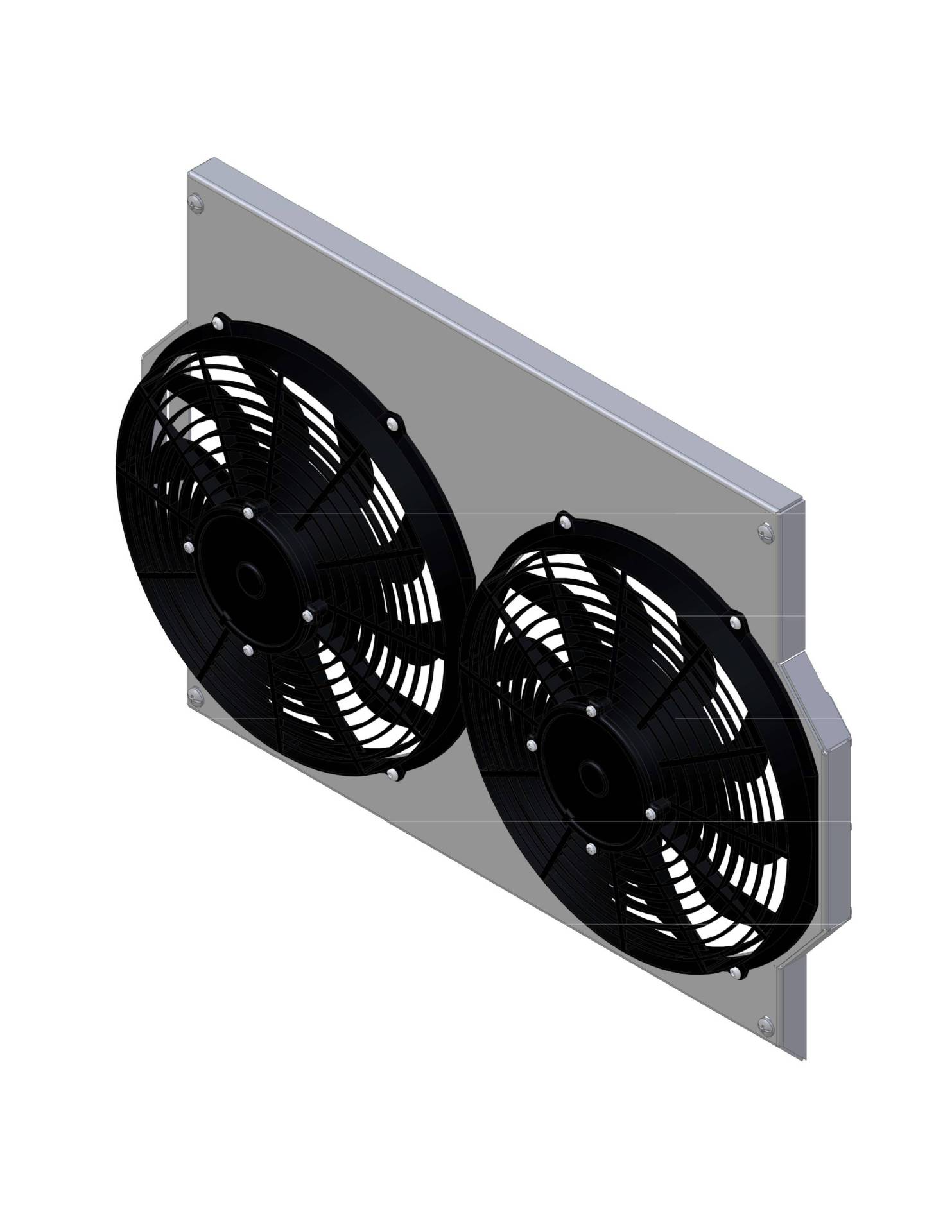 Wizard Cooling Inc - 1960-1963 Ford Galaxie 500XL (SHROUD w/ LOW PROFILE FANS) - 383-002LP