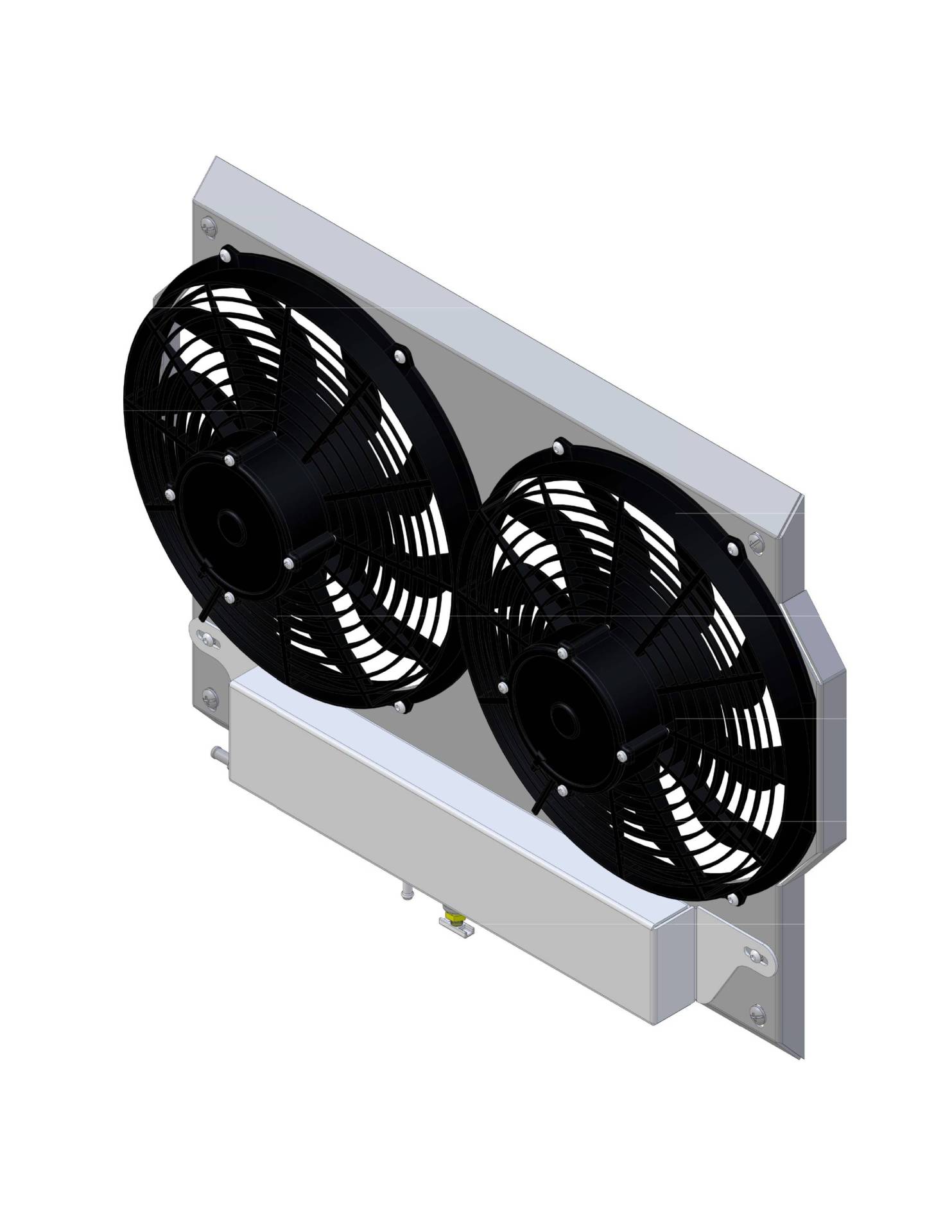 Wizard Cooling Inc - 1967-1969 Camaro/ Z28/ Firebird (SHROUD w/ MEDIUM DUTY FANS & EXPANSION TANK / LEFT CONNECTION) - 370-002MDXL (for LS Radiators)