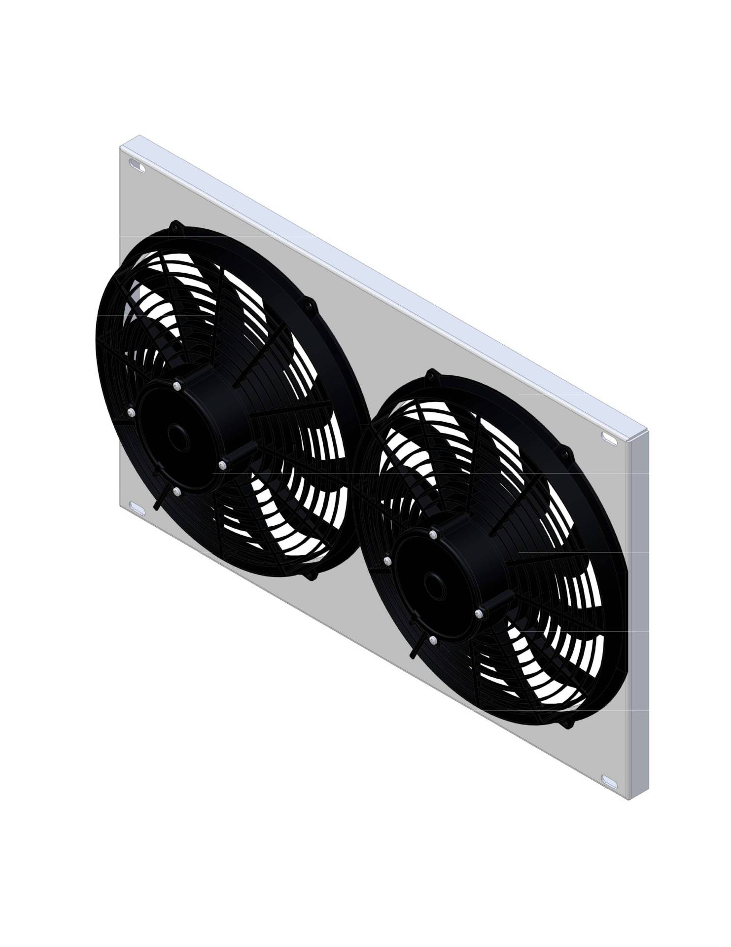 Wizard Cooling Inc - 1964-1965 Chevelle/ Malibu/ Monte Carlo/ El Camino (SHROUD w/ LOW PROFILE FANS) - 282-002LP