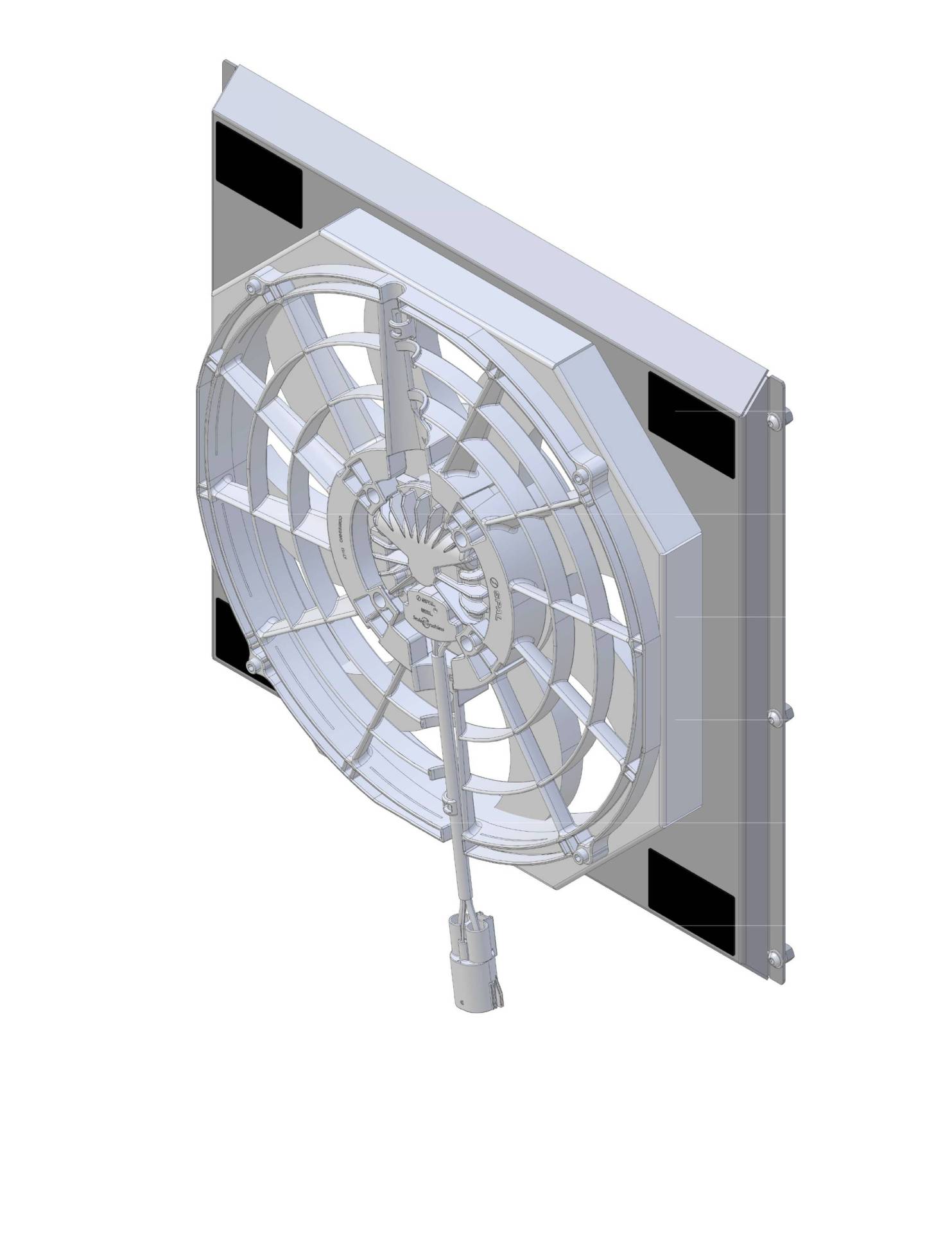 Wizard Cooling Inc - 1949-1953 Ford Car (SHROUD w/ BRUSHLESS 300watt FAN)- 91031-008BL300