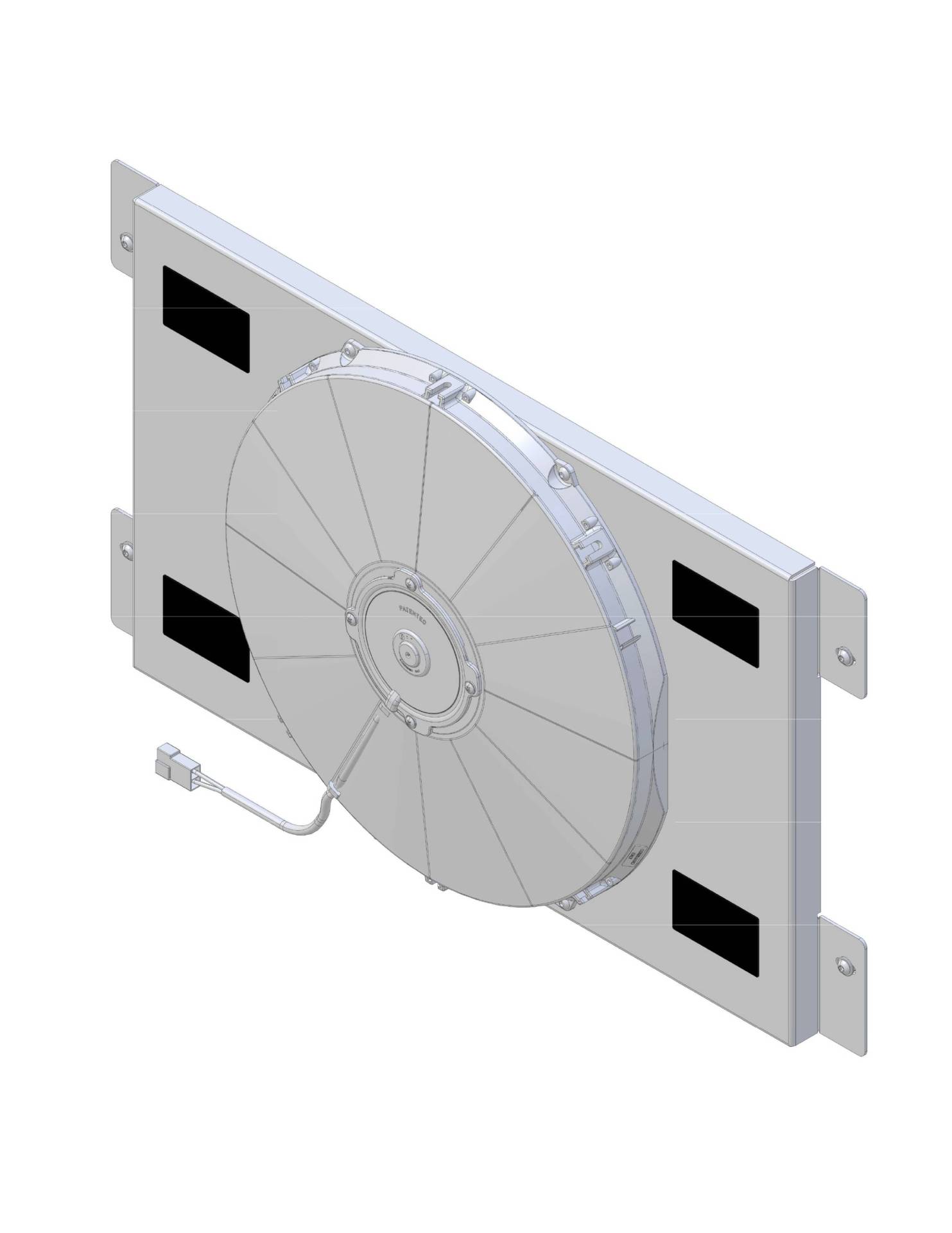 Wizard Cooling Inc - 1964-1967 Bel Air/ Impala/ Chevelle/ Malibu/Monte Carlo/ El Camino (SHROUD w/ LOW PROFILE FAN) - 289-008LP