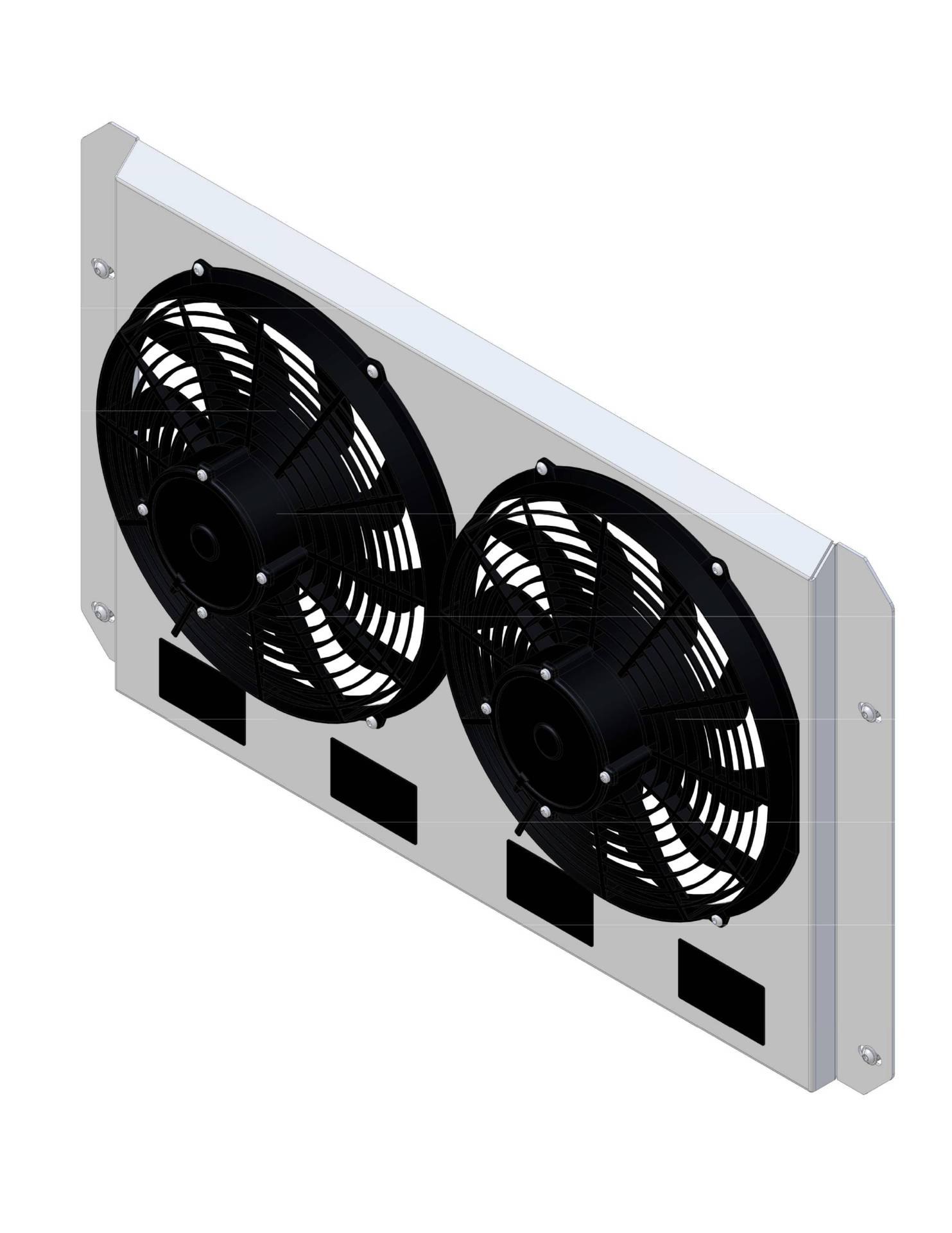 Wizard Cooling Inc - 1961-1964 Ford Truck (SHROUD w/ LOW PROFILE FANS) - 98508-002LP