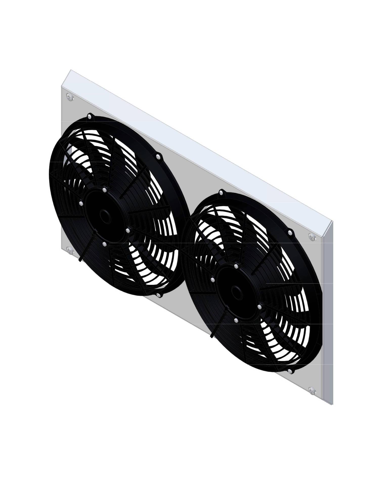 thumbnail image 2 of Aluminum Radiator Fan Shroud With Dual 2000 CFM 12" Fans For 1959-1965 Chevy Impala & GM Cars 2 of 3