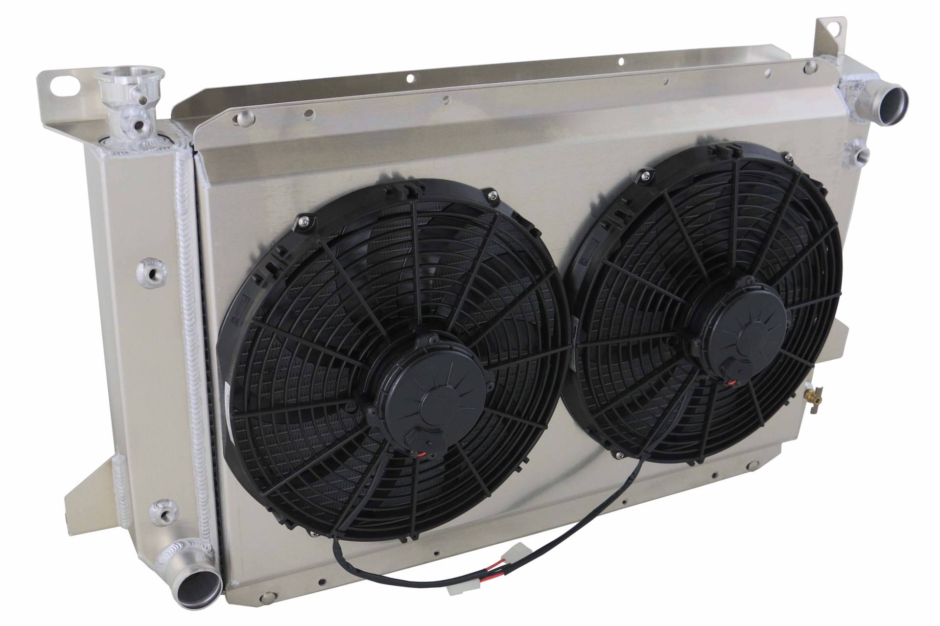 Wizard Cooling Inc - 1985-97 Ford F-Series & Bronco (SHROUD w/ LOW PROFILE FANS) - 1451-002LP