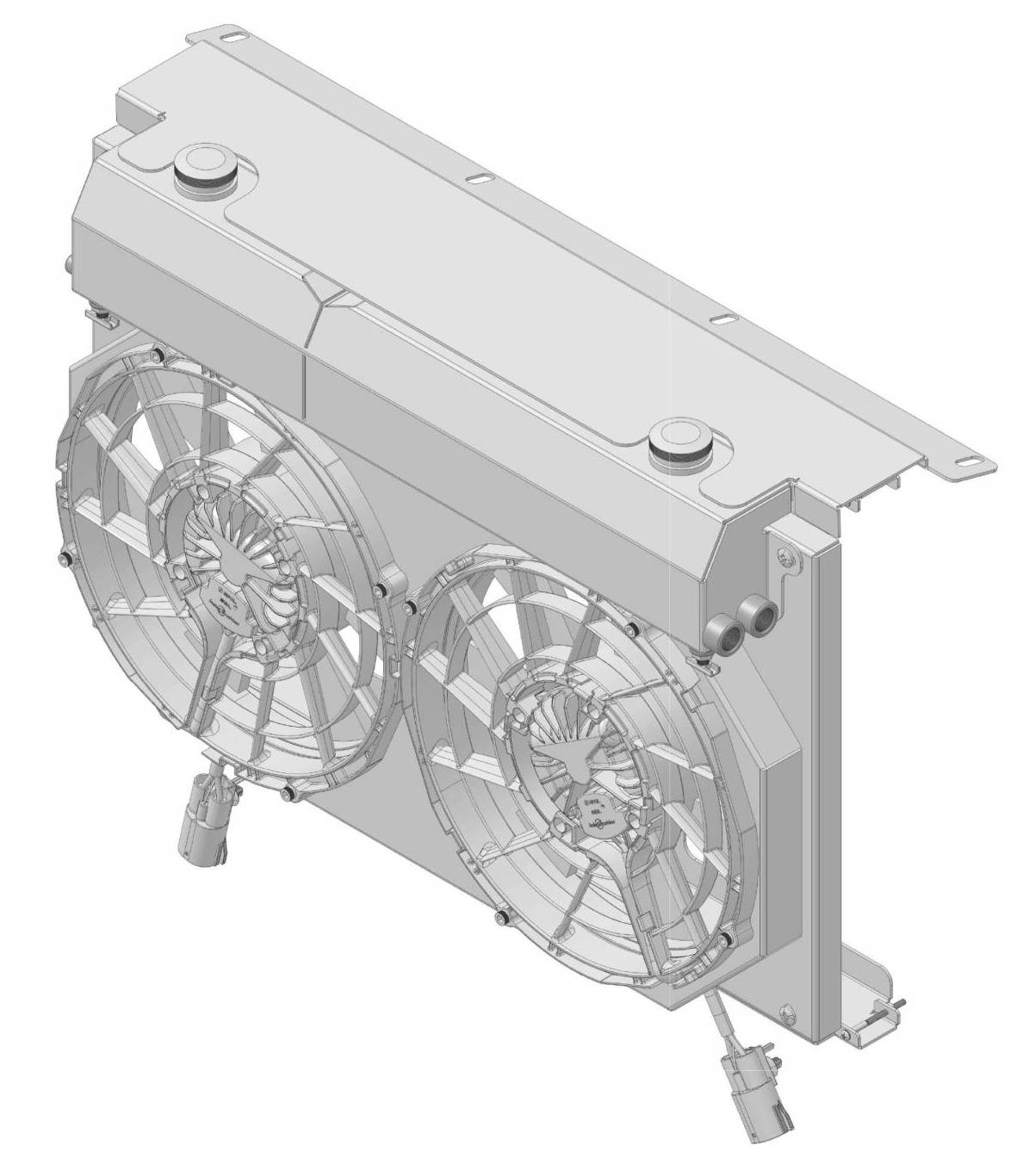 Wizard Cooling Inc - 12" BRUSHLESS FAN Package  W/ TANKS for 28.25" Core Radiators- 361-002BL275XX (LS Radiators)