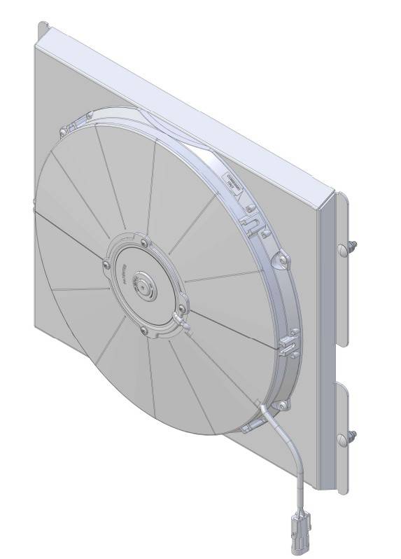 Wizard Cooling Inc - 1963-66 Ford/Mercury Mustang/Falcon/Comet (SHROUD w/ LOW PROFILE FAN) - 259-008LP