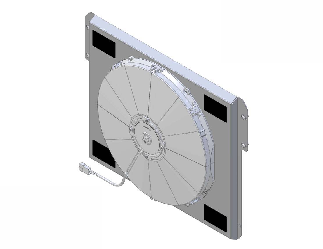 Wizard Cooling Inc - 1955-1957 Ford Thunderbird (SHROUD w/ LOW PROFILE FAN) - 1629-008LP