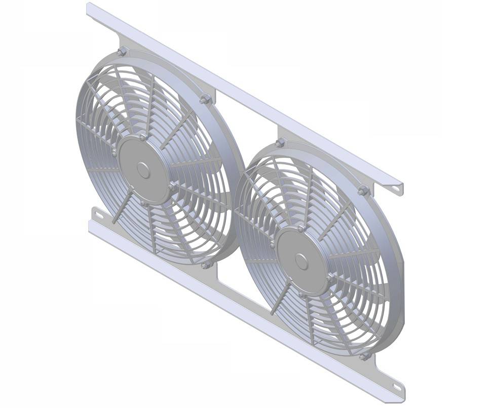 Wizard Cooling Inc - 1961-1963 Bel Air/Impala (Bracket w/ Low Profile Fans) - 10267-003LP