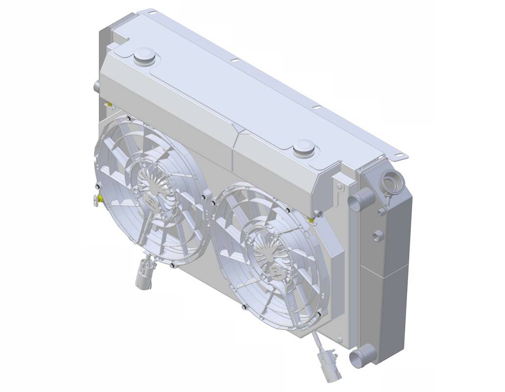 Wizard Cooling Inc - 1966-1974 Oldsmobile Cutlass (+ other cars from 1966-90) MT Aluminum Radiator (SUPERCHARGED LT SWAP, BRUSHLESS) - 362-202LTBLXXINAC