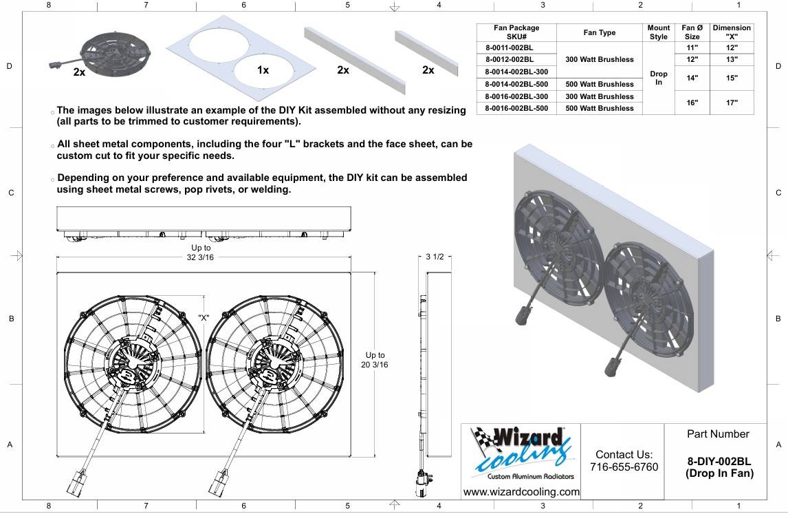 Wizard Cooling #8-0012-002BL 12