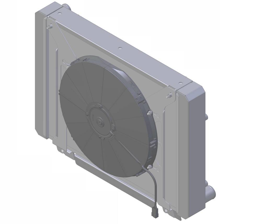 Wizard Cooling Inc - 1961.5- 1963 Ford Thunderbird Aluminum Radiator (w/ PUSHER Low Profile Fan) - 1630-217LP