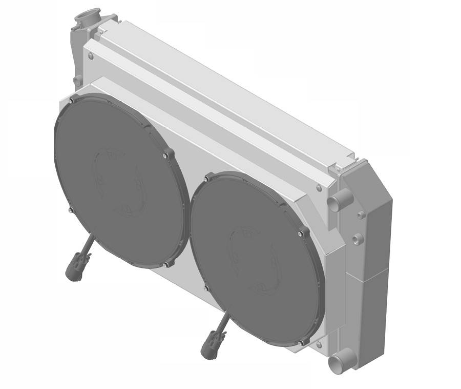 Wizard Cooling Inc - 1966-1974 Oldsmobile Cutlass (+ other cars from 1966-90) Aluminum Radiator (LS SWAP) w/ Shroud Brushless 14" Fans 500 watt - 362-112LSBL500