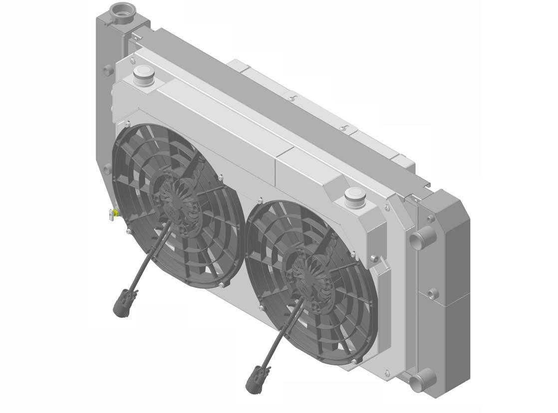 Wizard Cooling Inc - 1988-2004 Chevy/ GMC Trucks Various Applications Aluminum Radiator, MT (SUPERCHARGED LT SWAP, BRUSHLESS) - 1520-212LTBLACINXX300