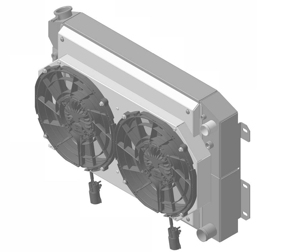 Wizard Cooling Inc - Wizard Cooling - 1967-1969 Chevrolet Camaro/ Z28/ Firebird (LS SWAP OPTIONS) - 370-212LSBL