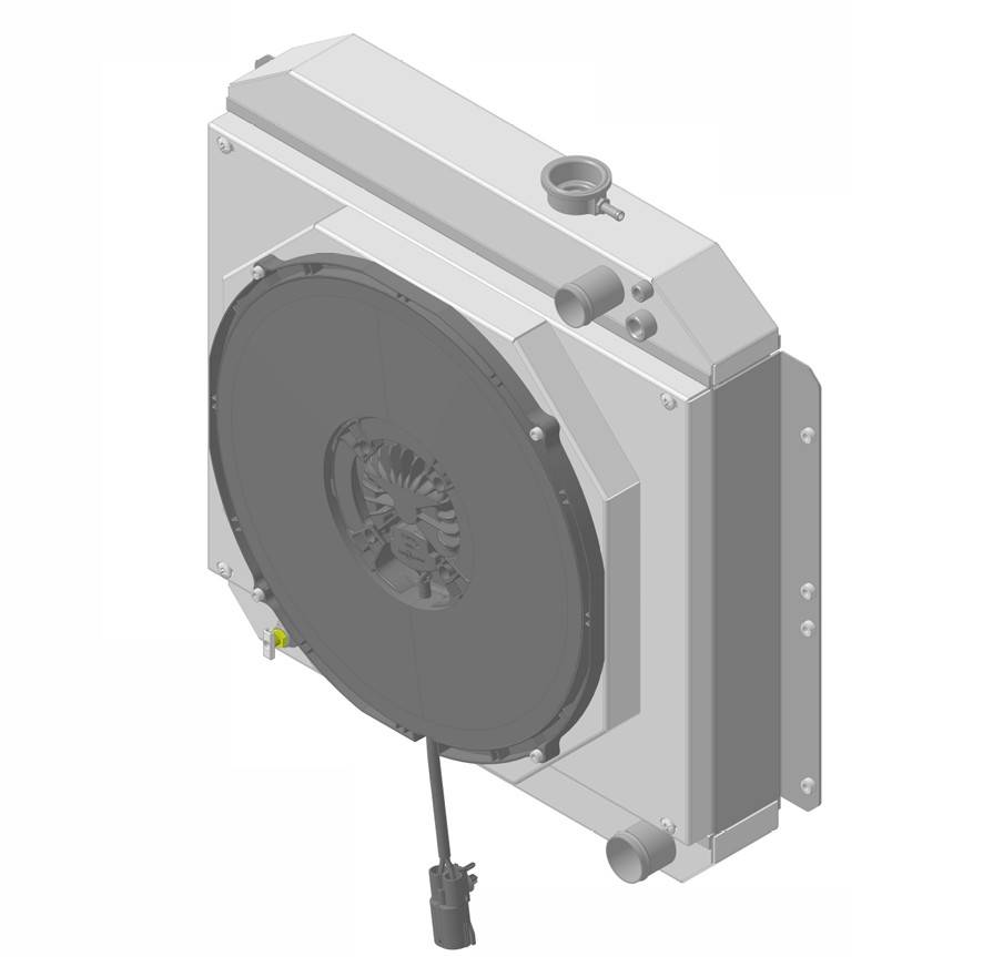 Wizard Cooling Inc - 1949-1954 Chevrolet Bel Air/ Impala Aluminum Radiator With Fan - 10024-208LSBL