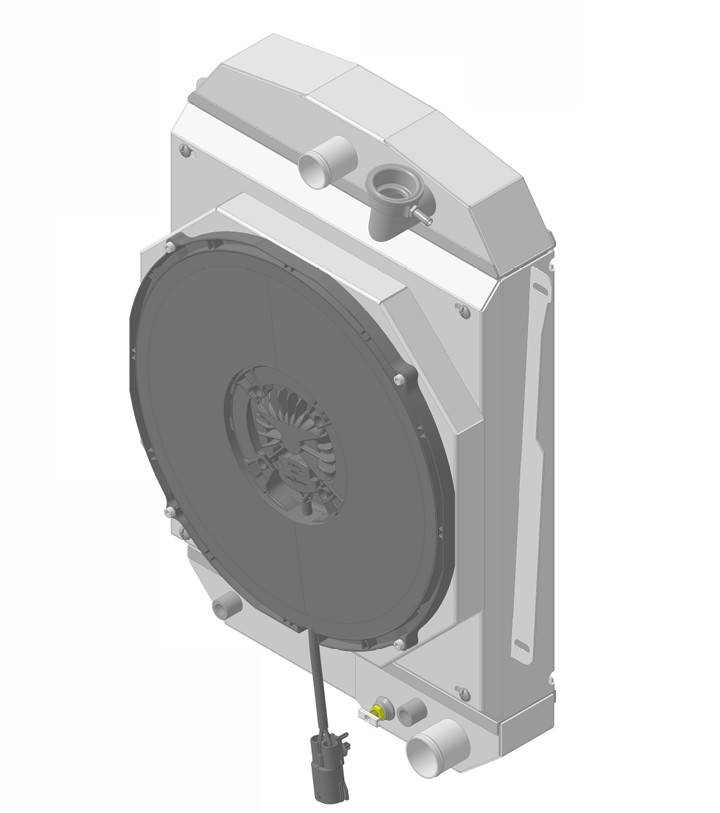 Wizard Cooling Inc - 1939 Chevrolet Street Rod Aluminum Radiator with BRUSHLESS Fan & Shroud- 1.25" tubes, Automatic