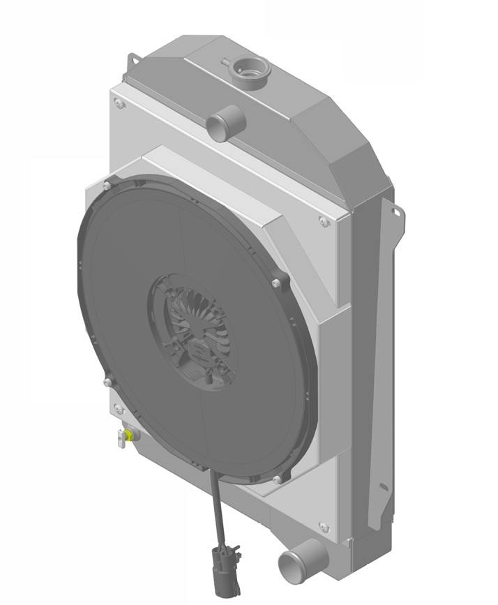 Wizard Cooling Inc - 1940-1941 Chevrolet Street Rod Aluminum Radiator w/ ANGLED BRACKETS (Brushless Fan & Shroud) - 10506-208BL300