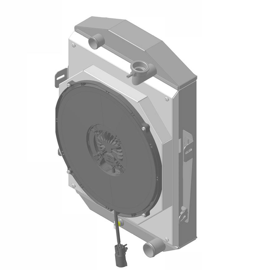 Wizard Cooling Inc - 1933 Chevrolet Car & Truck Custom Aluminum Radiator (Brushless Fan & Shroud) - 10510-208BL300