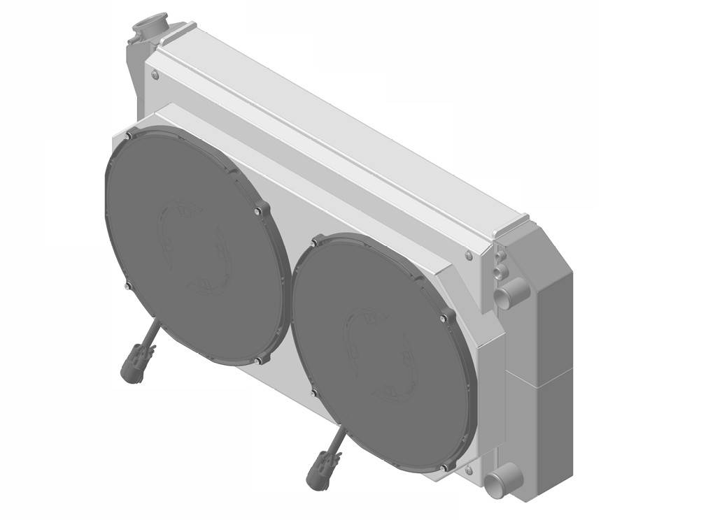 Wizard Cooling Inc - 1970-1981 Pontiac Firebird / Trans AM (27.25" Wide Core) LS Swap Radiator (w/ 14" Brushless Fan & Shroud) - 477-102LSBL300