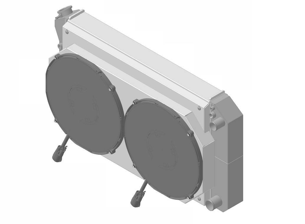 Wizard Cooling Inc - 1970-1981 Pontiac Firebird / Trans AM (27.25" Wide Core) LS Swap Radiator (w/ 14" Brushless Fan & Shroud) - 477-212LSBL500