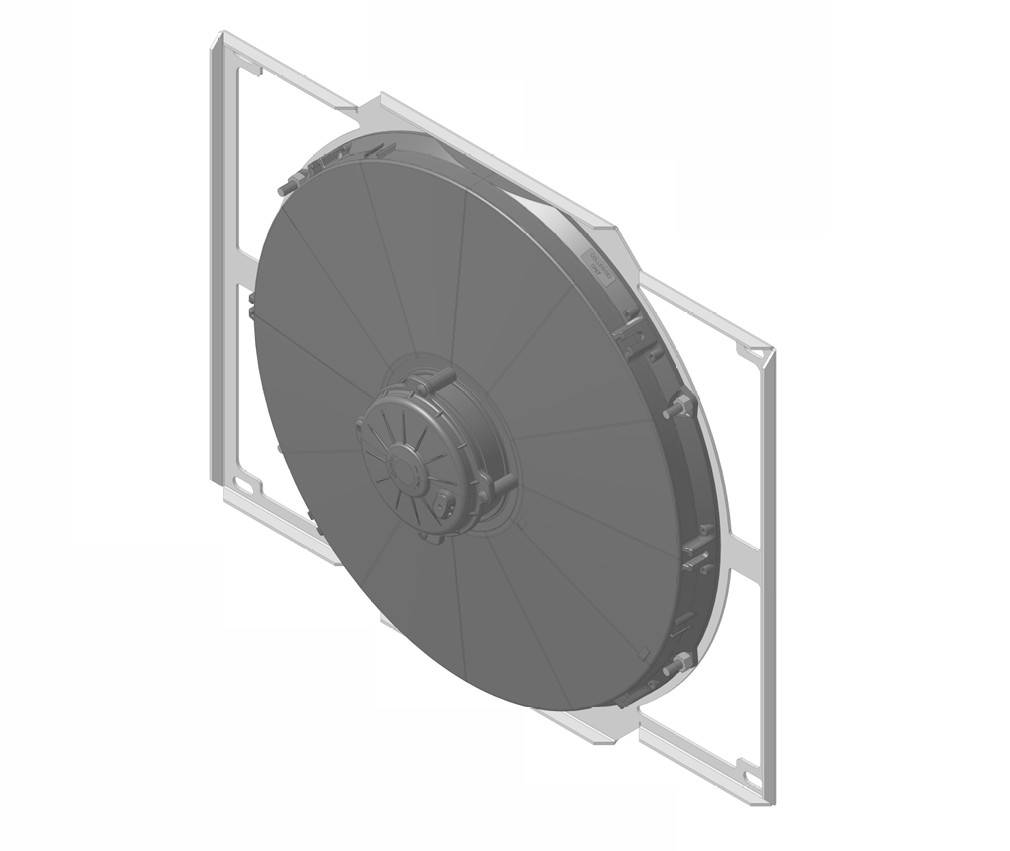 Wizard Cooling Inc - 1955-1960 Chevrolet Corvette (Shroud w/ Brush Style High Profile Fan) - 1653-001HP