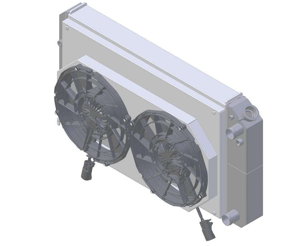 Wizard Cooling Inc - 1970-1981 Pontiac Firebird / Trans AM (27.25" Wide Core) LT Swap Radiator (w/ 12" Brushless Fan & Shroud) - 477-212LTBL