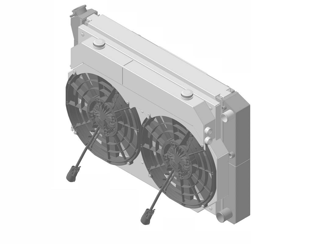 Wizard Cooling Inc - 1973-1993 Chevrolet Trucks Supercharged Cooling System (21.5" tall) W/ BRUSHLESS Fans Options - 1-716-112LSBLACINXX300