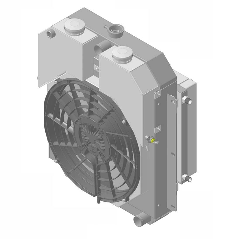 Wizard Cooling Inc - 1947-1954 Chevrolet Trucks Custom Aluminum Radiator With Brushless Fan Shroud  LT-SUPERCHARGED Swap- 80080-208LTBLACINXX300